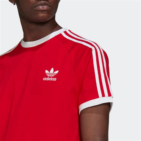 adidas 3 streifen t shirt rot|adidas den 3 streifen shoes.